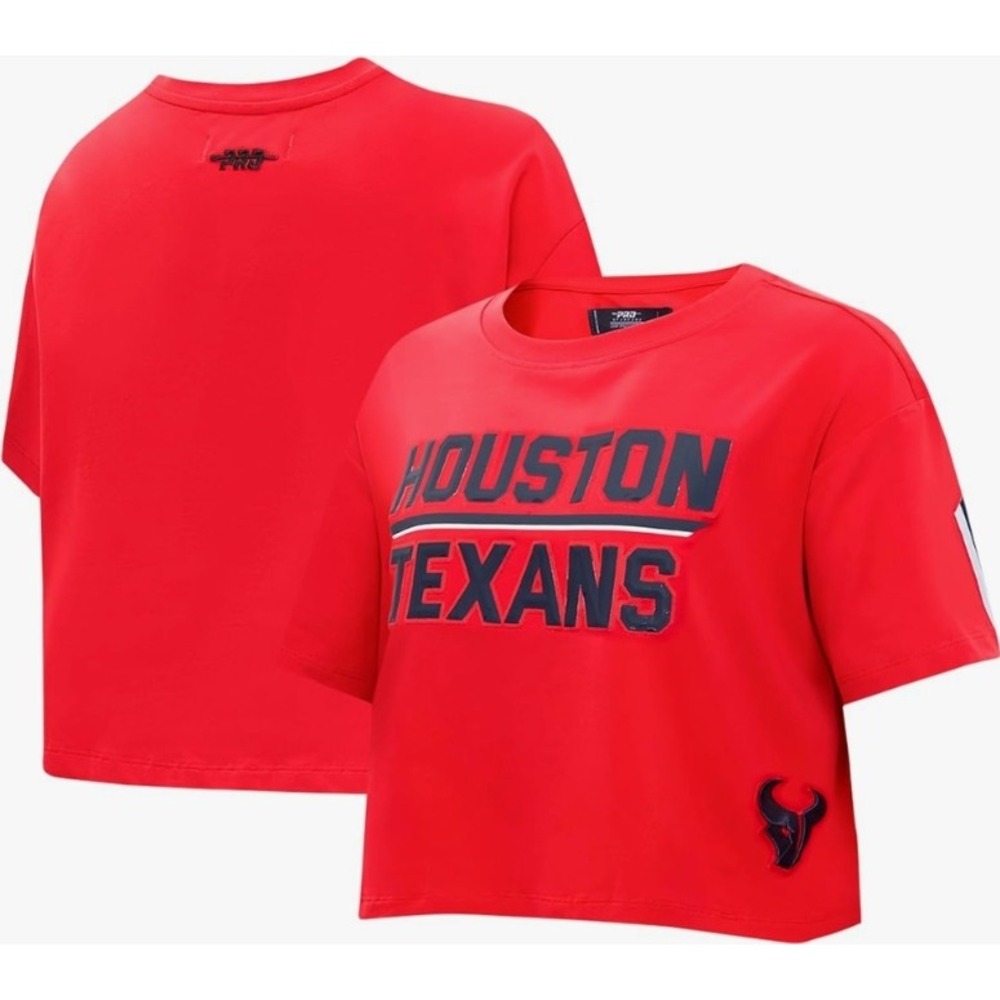 Pro Standard Houston Texans NFL Crop Top T-Shirt Graphic Tee XL‎ NWT